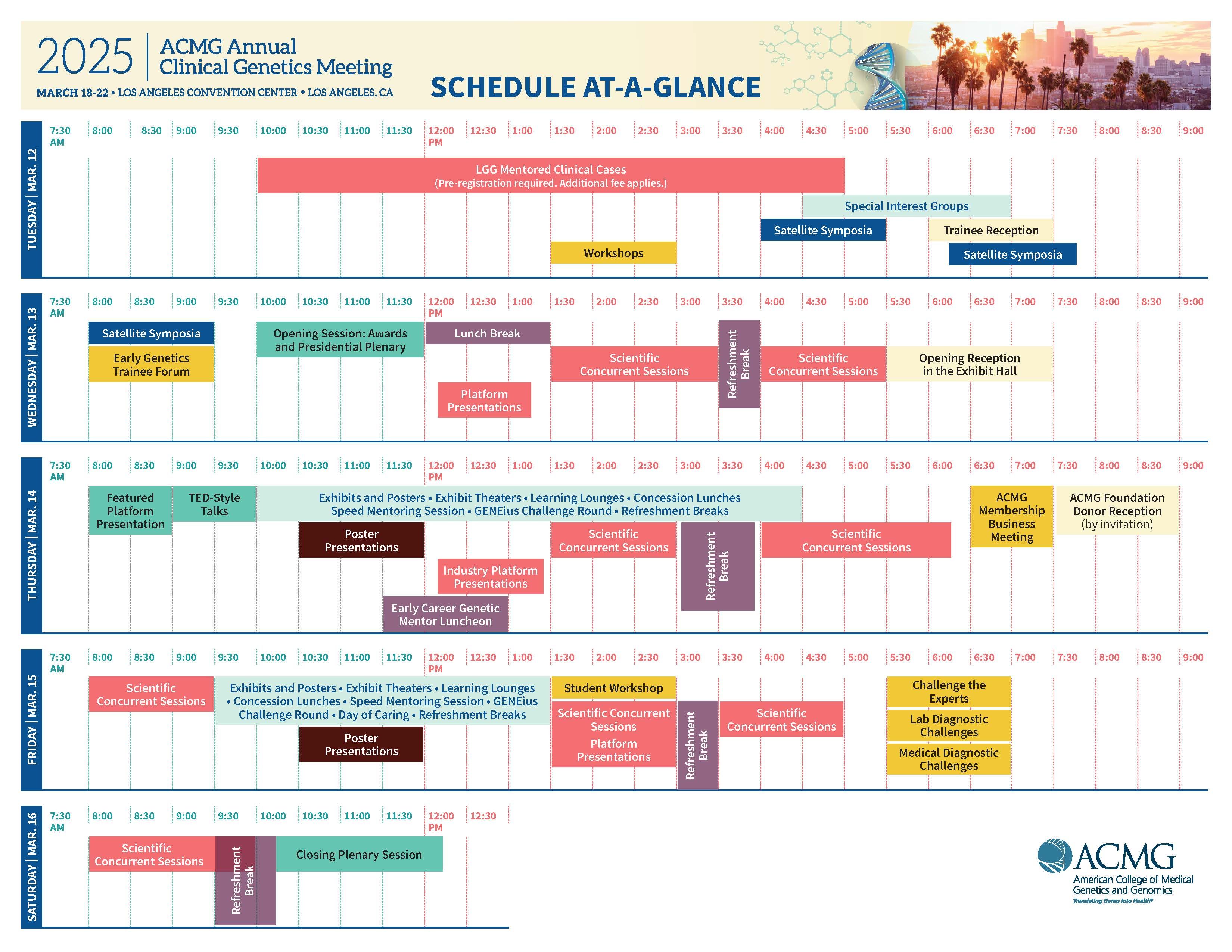 Schedule at a glance
